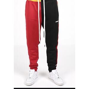 Outrank Heat Vs Rockets Track Jogger Pants Red Black & Yellow Size 2XL NWOT
